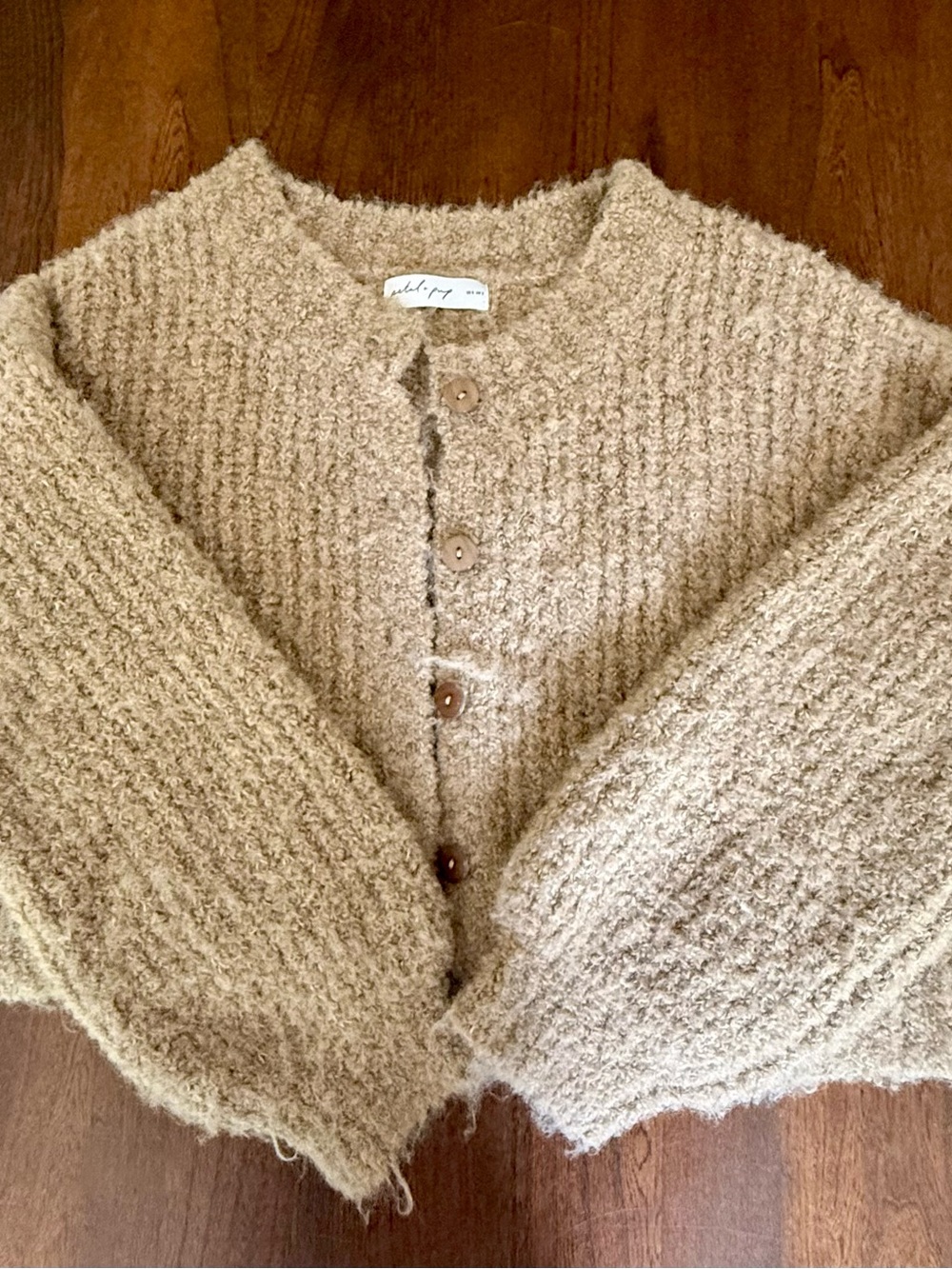 Petal & Pup Albertine Cardigan Sweater Latte Brown Color Button Down - Picture 8 of 13